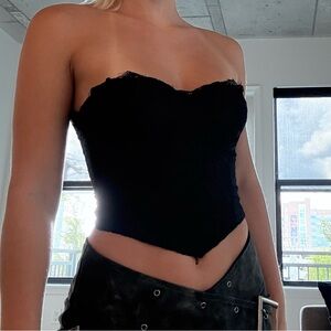 SOLD free people black lace corset top XS/S
